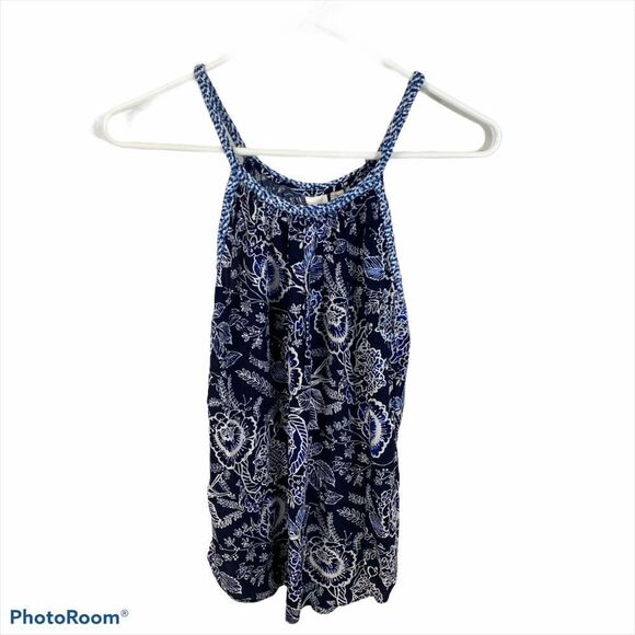 Gap Blue Floral Rope Strap Tank Top Size XS‎ - Picture 5 of 9